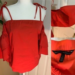 WHBM Cold Shoulder top sz 8